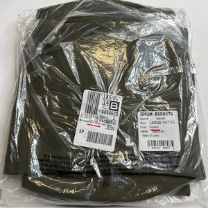 NWT Lands End Starfish Slim Leg Pant LARGE PETITE Forest Moss